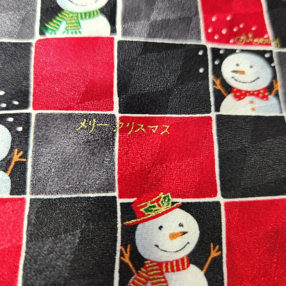 Hallmark Christmas Mens Neck Tie Holiday Traditions Snowman Silk 56"‎ - Picture 4 of 7